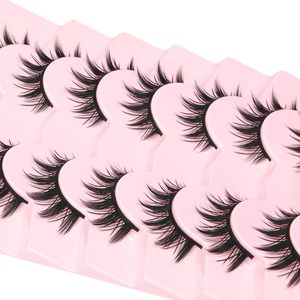 Extensiones de Pestañas de Estilo Fluffy con Tira Completa, Pestañas de Ojo de Gato, Pestañas Naturales de Visón Sintético, Pestañas 6D - Product Image 4