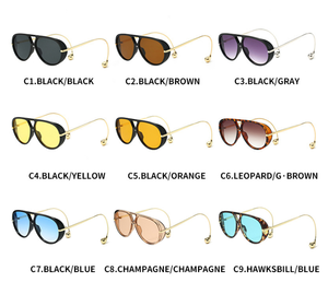 Luxury Double Bridge Metal <strong>Sunglasses</strong> Men Women Oversized Vintage Retro Shades UV400 Protection Driving Eyewear Lentes De Sol - Product Image 5