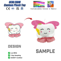 Peluche personnalisée en forme de dent, animal en peluche sur mesure à partir de votre dessin, design IA, cadeau doux et mignon pour enfants, idéal pour une baby shower