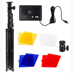 Trépied opo-lampe de photographie professionnelle, éclairage LED USB, avec <span class=keywords><strong>filtre</strong></span> de 4 couleurs, pour photographie sur table YouTube - Product Image 1