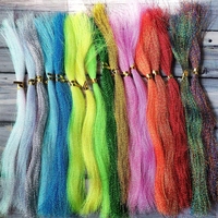 Fliegen binden Crystal Flash String Lametta Chenille Angel material für Jig Hook Lure Making mit Fliegen binden