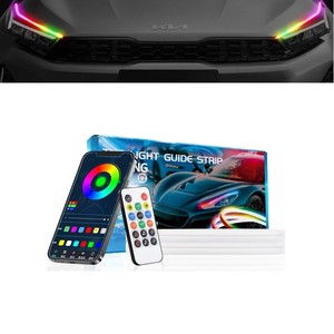 12V 24V phổ tự động đầy màu sắc ánh sáng hướng dẫn Dải 60cm Xe DRL ban ngày Chạy ánh sáng lần lượt tín hiệu trang trí ánh sáng không thấm nước - Product Image 1