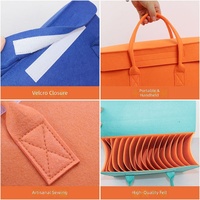 Sac de rangement en feutre grande capacité à rabat, réutilisable, avec logo personnalisé, écologique, multi-usages, pour articles ménagers divers