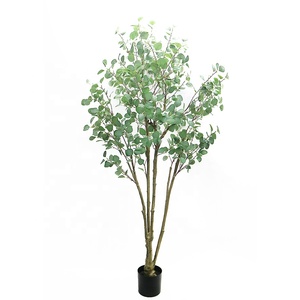 Arbre d'<span class=keywords><strong>eucalyptus</strong></span> artificiel de 150 cm dans un <span class=keywords><strong>pot</strong></span> noir, élégante plante artificielle pour un design d'<span class=keywords><strong>intérieur</strong></span> moderne - Product Image 5