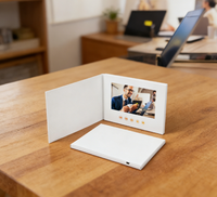 Carte de vœux publicitaire numérique LCD pour entreprises, brochure vidéo numérique, carte de vœux publicitaire de marque, livre publicitaire très populaire