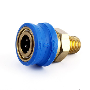 Mingou <b>Copper</b> Quick Coupling Adapter 1/4 Inch For Car <b>Washer</b> Blue - Product Image 1