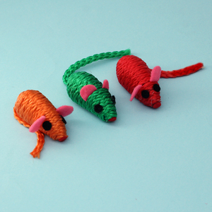 Kedi oyun oyuncaklar <span class=keywords><strong>6</strong></span> örme fareler kedi oyuncak hediyeler set fare şekli kedi çizik oyuncaklar - Product Image 3
