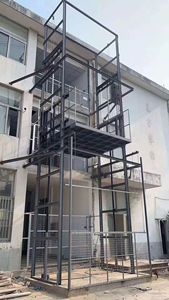 Lift barang pengangkat kargo gudang hidrolik, rel panduan vertikal tetap 500Kg harga rendah - Product Image 2