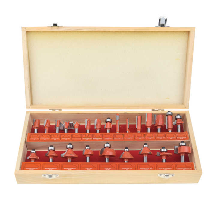 KSEIBI 12-PC Router Bits Set 1/4'' Shank Carpenter Tools Single Flute ...