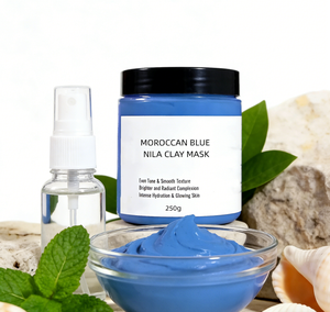 <span class=keywords><strong>Masque</strong></span> facial en argile de boue nettoyant en profondeur et éclaircissant, marque privée, blanchissant naturel, hydratant, <span class=keywords><strong>masque</strong></span> facial en boue bleue marocaine <span class=keywords><strong>Nila</strong></span> - Product Image 1