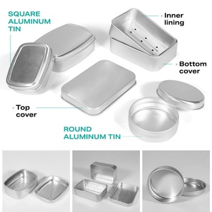 60ml 80ml 100ml 150ml Metal Aluminium Rectangular Square Food Safe Tin Can Containers for Soap Tin - Product Image 3