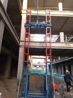 Monte-charge de chantier à cage simple de 1 tonne, élévateur de matériaux pour chantier