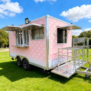 Carrito de Comida Móvil para Venta Ambulante, Camioneta para Postres, Café, Bebidas, Comida Rápida, Hot Dogs, Helados, Carrito Comercial para Alimentos Especiales - Product Image 2