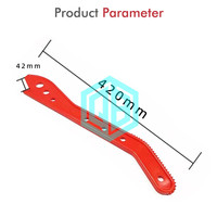 Herramientas de bloque de empuje de seguridad para carpintería de plástico duro con estilo rojo largo Mango de empuje OEM duradero para carpintería de sierra de mesa