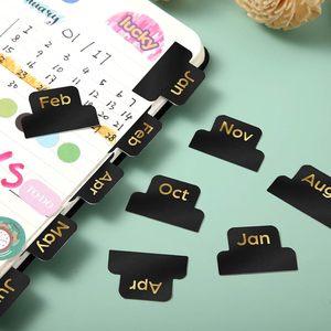 Etichette Adesive con Abbreviazioni Mensili in Inglese, Indici Mensili Durevoli per Planner, Adesivi per Ufficio e Studio, MOQ Ridotto - Product Image 4