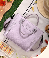 Sac isotherme personnalisé grand format avec logo, sac fourre-tout imperméable pour le déjeuner, sac de pique-nique souple pour aliments et vin, sac isotherme pour femmes