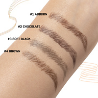 Trendy Portable Brown & Gold Factory Direct Vegan High Color Payoff Square Brush Tip Crayon à sourcils liquide avec logo personnel
