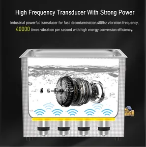 Limpiadores Ultrasónicos Portátiles para el Hogar de 600w 900w, Lavadora Ultrasónica de Vidrio de 30 Litros 220v con Desgasificación, Máquina de Limpieza Ultrasónica - Product Image 5