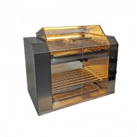 Machine à hot-dogs professionnelle en acier inoxydable avec contrôle de température indépendant à double couche pour camions de restauration rapide