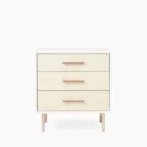 Custom Modern Minimalist <b>Oak</b> Wood <b>Bedside</b> Table with Three <b>Drawers</b> Durable Storage Adjustable Extendable Features Home Furniture - Product Image 3