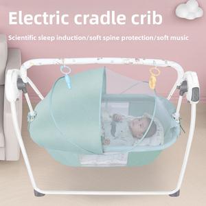 Cuna Eléctrica para Bebé con Sistema de Balanceo Automático y Temporizador, Plegable y Portátil para Recién Nacidos de 0 a 36 Meses, para el Hogar, Viajes y Guardería - Product Image 5