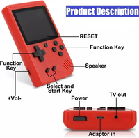 Console de jeu portable rétro avec 400 jeux intégrés, étui de transport, écran LCD de 3,0 pouces, cadeau pour enfants et garçons