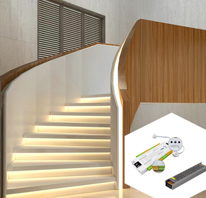 32 Channel Motion Sensor LED Staircase Light Kit 12V/24V Aluminum LED Step Light Strip Customized Human Sensing Stair Light Bar