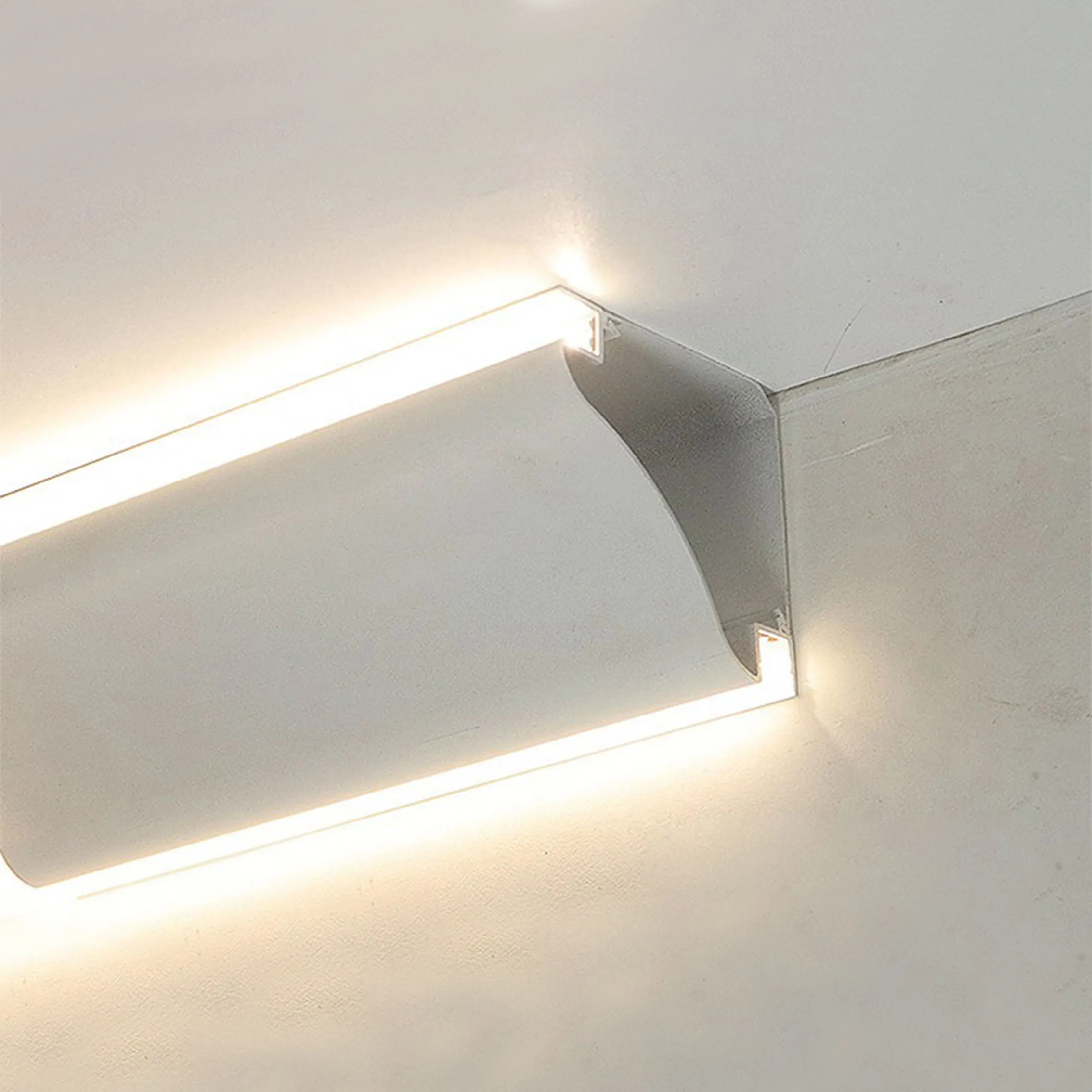 Nhôm hồ sơ với PC khuếch tán perfil de aluminio 69*69 Mét góc nhôm LED Strip khuếch tán kênh cho góc ánh sáng
