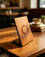 Menú de Restaurante de Madera con Código QR Programable y Grabado Láser Personalizado de Nichen One, con Chip NTAG213 y Tecnología RFID