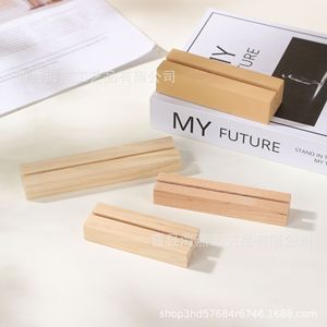 Manufacturer's postcard base, desktop creative card holder, calendar <b>rack</b>, business card desktop ornament, beech wood solid - Product Image 4