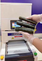 Machine entièrement automatique de formage et de découpe de sushis, machine à faire des sushis ronds et carrés au saumon, machine à découper les makis pour restaurant de sushis