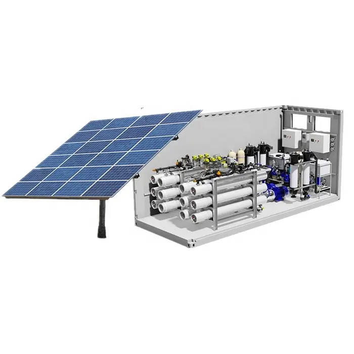 Zonne-energie Energiebesparing Zeewater Ontzilting Compact Ro Systeem Voor Zeewater TDS40000