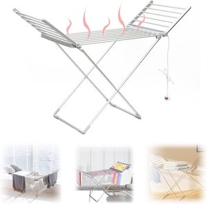 Séchoir à linge électrique automatique avec coque en acier inoxydable, adapté à une utilisation à la maison et en extérieur - Product Image 1