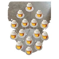 16-stufiger transparenter Acryl-Cupcake-Ständer, Kuchen-Dekorations-Display, Organizer für Sammlerstücke, Figuren, Parfüms, Schmuck