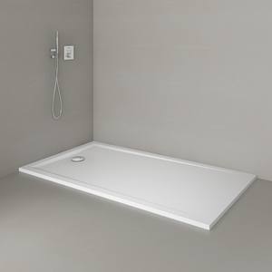 Receveur de douche rectangulaire antidérapant en pierre artificielle ardoise blanche <span class=keywords><strong>MEBO</strong></span> - Product Image 2