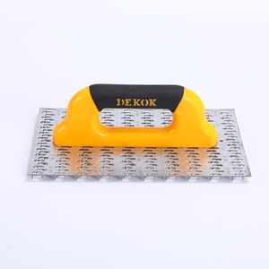 Truelle de finition pour béton <span class=keywords><strong>Goldblatt</strong></span> Pro Industrial 480 dents, acier galvanisé à chaud, poignée ergonomique souple, anti-retournement, pour le bricolage - Product Image 3