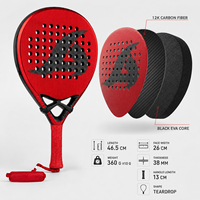 Raqueta de Tenis de Fibra de Carbono 3K 12K 18K Más Vendida, Logotipo Personalizado, Alta Calidad, Directo de Fábrica en China, OEM ODM