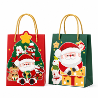Ecologisch verantwoorde herbruikbare kerstavond snackverpakking van papier, cadeaudoos voor koekjes, gebak, snoep, met heldere opdruk, fruitverpakking
