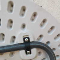 Table de bar pliante portable en plastique et métal, haute (80 cm), pour extérieur, parc, bistrot, cocktail, 2,6 pieds (80 cm)
