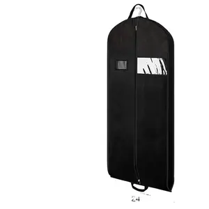 Carrier Pocket Zipper Suit Bag Garment Storage Bag Dress Cover cotton garment bags custom logo clothing cover