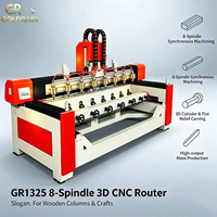Router CNC 3D de Alta Configuración con 8 Cabezales y Múltiples Husillos
