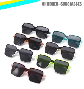 New Square Frame Children's Sunglasses Joined-Piece Sun-Blocking Eyewear Ultraviolet Light Sunscreen Sunglasses Frame Eyewear