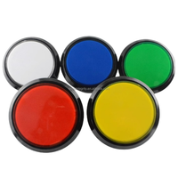 Bouton à bord droit plat de 100MM Interrupteur à bouton extra large à réinitialisation automatique avec bouton lumineux multicolore
