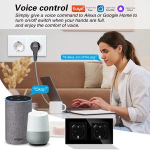 Prises murales intelligentes WiFi LangYeao 16A EU avec USB Type C et suivi de consommation d'énergie, en verre trempé, compatibles Alexa et Google Home pour la maison - Product Image 5