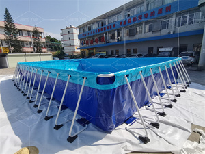 Loại Mới Nhất Tùy Chỉnh Bơi Bơm Hơi Hình Chữ Nhật Khung Kim Loại Hồ Bơi Để Bán - Product Image 5