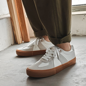 ODM, оптовая продажа, ретро кожаные туфли из микрофибры, повседневные кроссовки со шнуровкой, однотонные парусиновые туфли с резиновой подошвой - Product Image 3