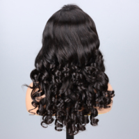 Pelucas de Lujo con Encaje Frontal HD 13x6, Rizado Ondulado, 100% Cabello Humano Virgen, Pre-Desplumadas, Nudos Decolorados, Sin Pegamento