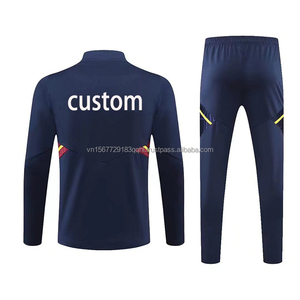 Traje de Entrenamiento de Fútbol de Manga Larga con Media Cremallera para Adolescentes, Diseño Personalizable Impreso, Secado Rápido, Transpirable, Ropa Deportiva Anti-UV - Product Image 4