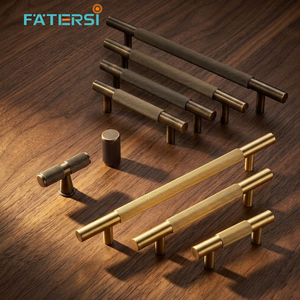 5 Inch <strong>Antique</strong> Bronze <strong>Brass</strong> Handle Pull Knurled Diamond Cross Line Finish for Furniture Kitchen Cabinet Drawer <strong>Door</strong> <strong>Knob</strong> - Product Image 4