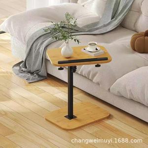 Wooden Height Adjustable Reading <b>Shelf</b> L-Shaped Minimalist Design Floor Mounted Home Office <b>Bedroom</b> Desk - Product Image 2